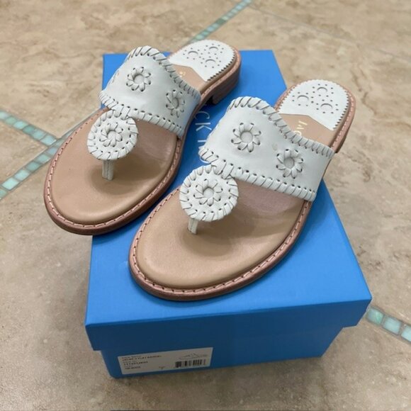 Jack Rogers Shoes - JACK ROGERS JACK II FLAT SANDAL – WHITE - Size 7